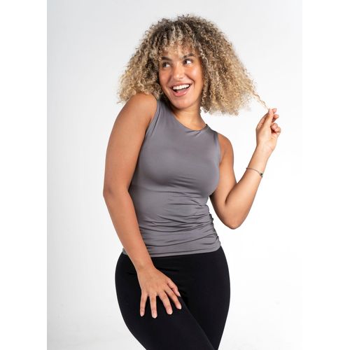 product_image_name-Beyond-Sportswear Women'S Charcoal Grey Basic Sleeveless Top - Charcoal Grey-1