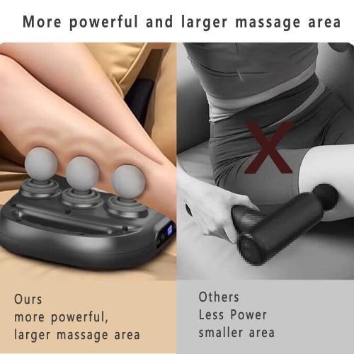 product_image_name-Generic-مسدس مساج لاسلكي قابل لإعادة الشحن مع 6 رؤوس و9 أوضاع وشاشة LCD - رمادي-5