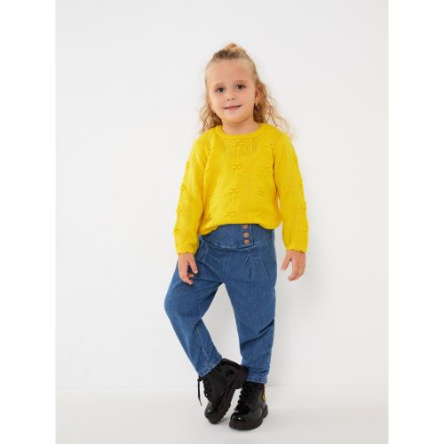 Buy LC Waikiki Elastic Waist Basic Baby Girl Denim Trousers in Egypt