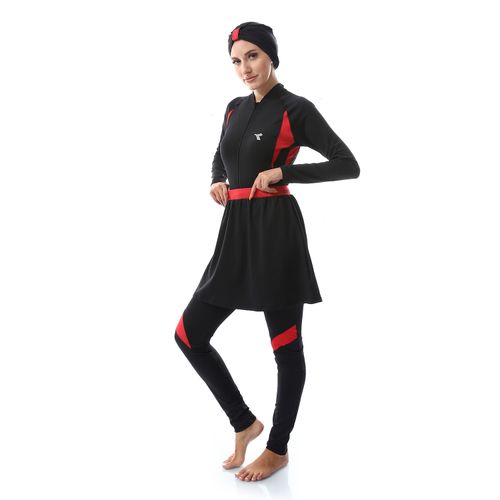 product_image_name-Diadora-بدلة سباحة نسائية (برقيني) من ديادورا مقاومة للماء - 3 قطع - سوداء-2