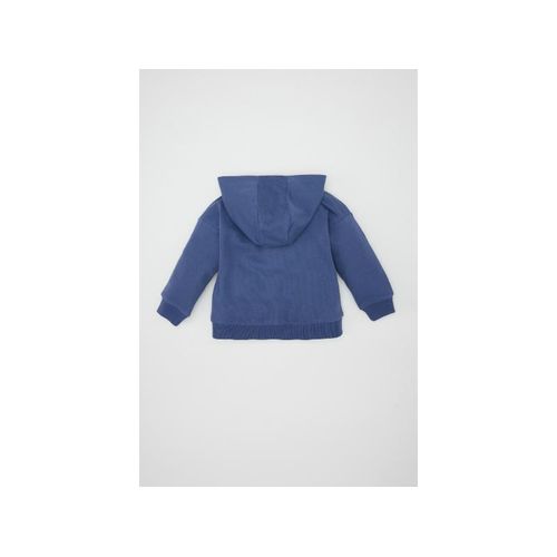 product_image_name-Defacto-Baby Boy Hooded Regular Fit Cardigan - Indigo-2