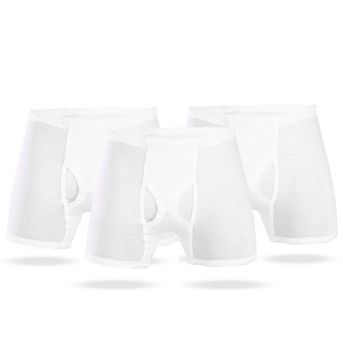 Buy Embrator Cotton Short - White - Pack Of 3 in Egypt