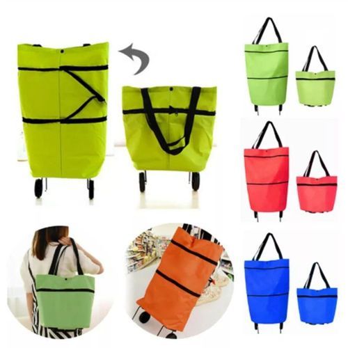 product_image_name-Generic-شنطة سوق شنطة تسوق مزوده بعجل قابله للطى - برتقالى-6