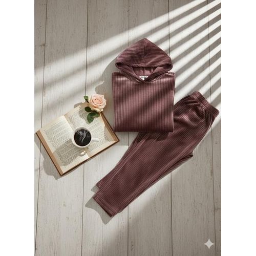 product_image_name-Generic-بدلة رياضية من قطعتين من القطيفة المضلع (هودي وليجنز) باللون الموف-3