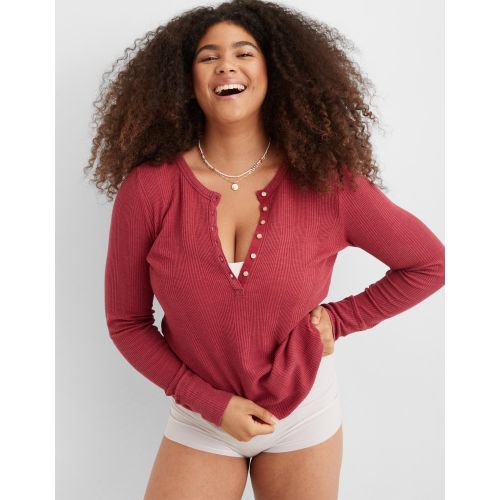 V-Neck T-Shirt OFFLINE By Aerie Goals Ribbed V Neck T-Shirt