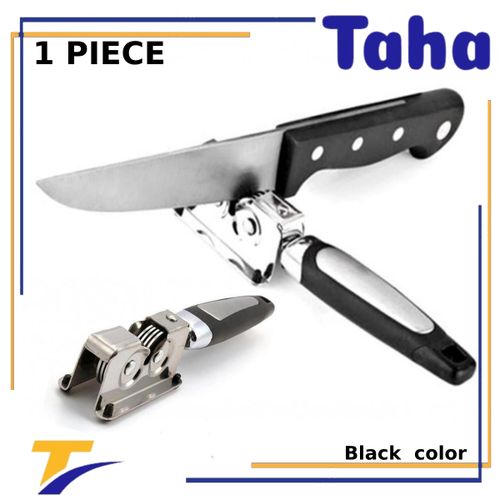 Buy Taha Offer Metal Knife Sharpener With Plastic Handle 1 Piece Black Color in Egypt