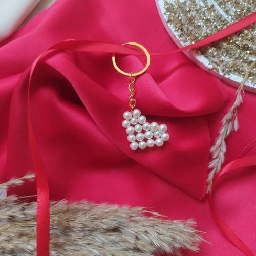 product_image_name-Bracelets-ميدالية مفاتيح أنيقة بتصميم راقٍ مصنوعة من خرز لؤلؤي أبيض لامع-4