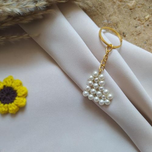 product_image_name-Bracelets-ميدالية مفاتيح أنيقة بتصميم راقٍ مصنوعة من خرز لؤلؤي أبيض لامع-5