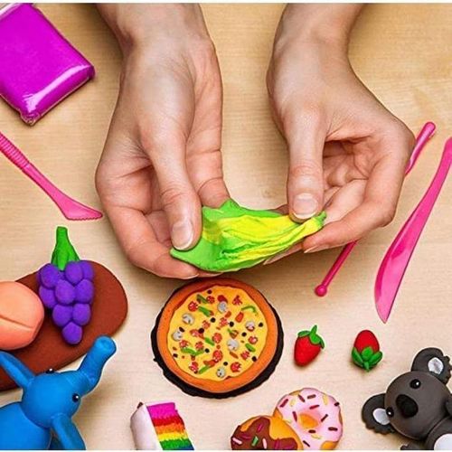 product_image_name-Generic-مجموعة طين سحري يجف بالهواء 12 لونًا من REZNOR - مثالية لفنون وحرف الأطفال-3