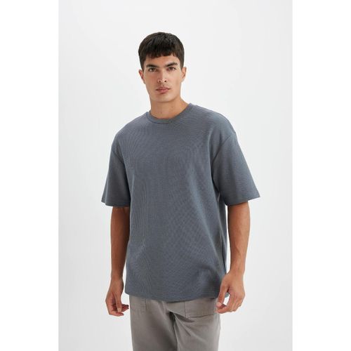 product_image_name-Defacto-Man Crew Neck Relax Fit Short Sleeve T-Shirt - D.Grey-3