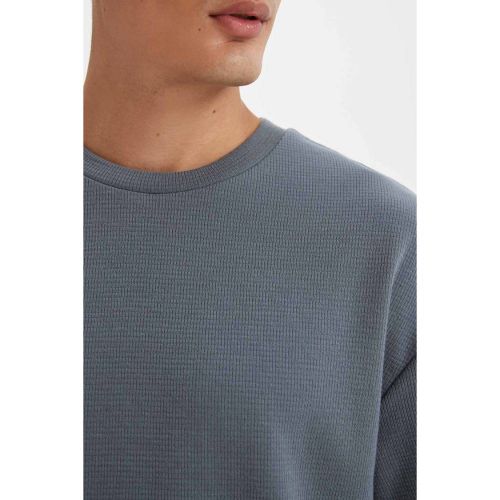 product_image_name-Defacto-Man Crew Neck Relax Fit Short Sleeve T-Shirt - D.Grey-4