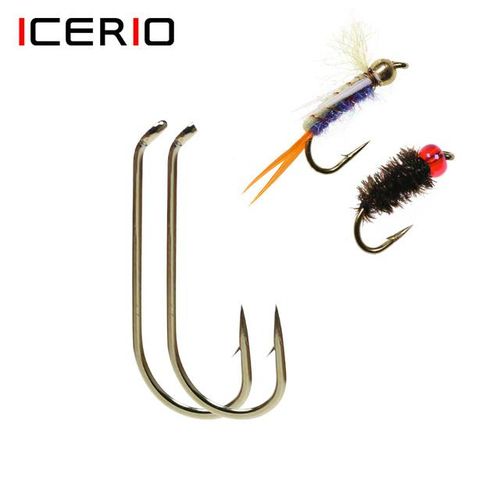 Generic Icerio 100pcs 200pcs Standard Fly Tying Hook With Barb Nymph Dry  Fly Wet Fly Tying Hook 8~22 @ Best Price Online