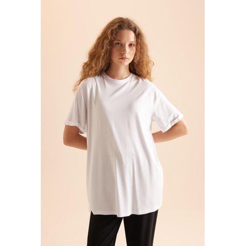 product_image_name-Defacto-Woman Regular Fit Short Sleeve Knitted Tunic 2Pcs-4