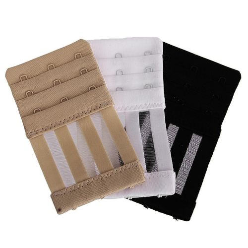 3x3 Hook Bra Extenders Strap Extensions Black White Beige