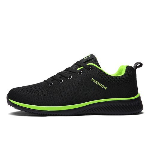 Buy Fashion Unisex Big Size Sneakers Running Shoes-Black Green in Egypt