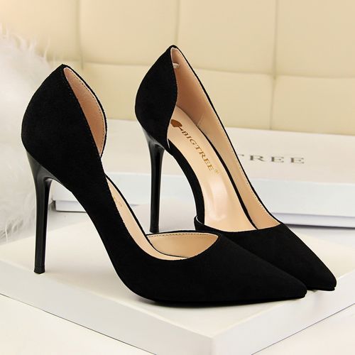 Generic Ladies Pointed Pumps Suede Thin Nightclub Shoes Black Best Price Online Jumia Egypt