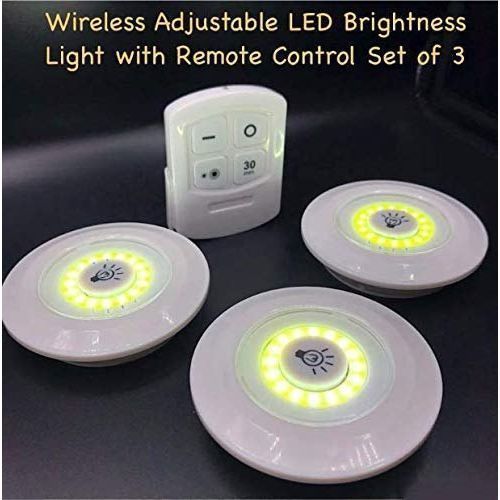 Buy LED Light With Remote Control  - 3 Pcs in Egypt