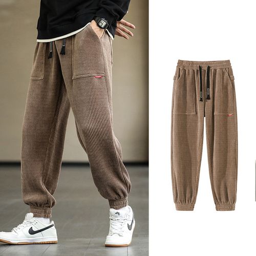 Generic (Khaki)2022 New Autumn Winter Corduroy Sweatpants Men Baggy Joggers  Fashion Streetwear Loose Casual Harem Pants Plus SIze XXM @ Best Price  Online