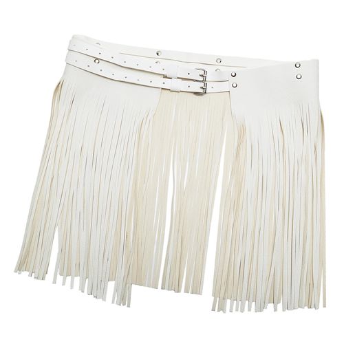 Leather hotsell tassel skirt