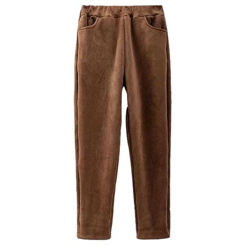 Generic Plus Size Stretch Corduroy Pants Women XL Brown @ Best