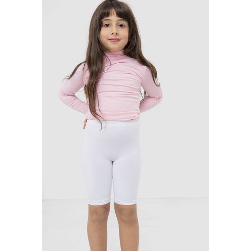 Buy Carina Girl White Microfiber Short Leggings in Egypt