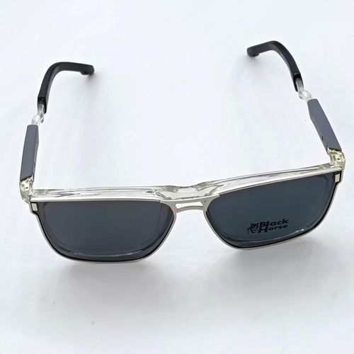product_image_name-Black Horse-أسود Horse نظارات TR مرنة – إطار غير قابل للكسر مع مشبك معدني مستقطب – شفاف و أسود-3