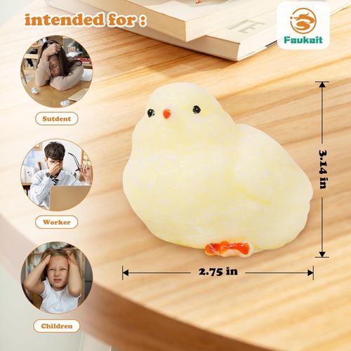 product_image_name-Generic-Handmade Chick Squeeze Toys Ultra Soft Squishy Fidget Toys Silicone Squishies Toys for Stress Relief ( Chicken ) (1pcs)-7
