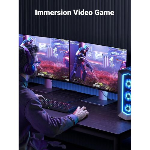 product_image_name-Ugreen-4K UHD DP to HDMI Cable Male to Male Displayport to HDMI Video Cable DisplayPort (10203)to HDTV Monitor Cable - 3Meter-2