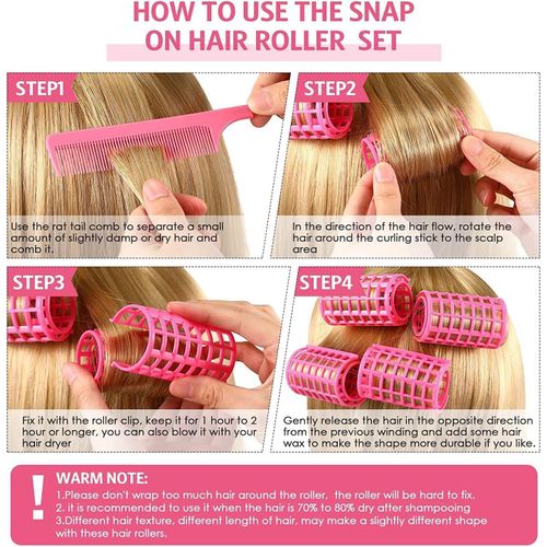 product_image_name-Generic-بكرات شعر ذاتية الإمساك، بكرات تجعيد الشعر اليدوية لتصفيف الشعر وكثافته بدون حرارة للشعر القصير والطويل، أدوات صالونات الشعر للنساء والفتيات (ألوان متنوعة)-3