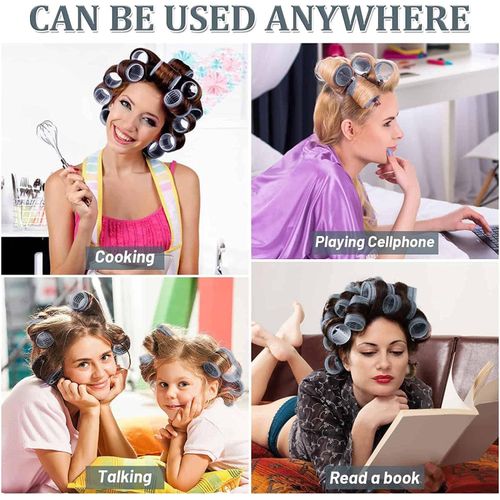 product_image_name-Generic-بكرات شعر ذاتية الإمساك، بكرات تجعيد الشعر اليدوية لتصفيف الشعر وكثافته بدون حرارة للشعر القصير والطويل، أدوات صالونات الشعر للنساء والفتيات (ألوان متنوعة)-7