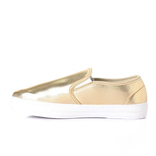 Roadwalker Women Metailic Slip On Shoes - Gold