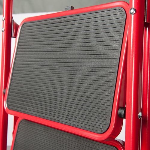 Buy Indoor Metal Folding Step Ladder - 3-Step - Red in Egypt