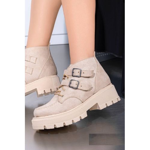 product_image_name-Generic-lile جزمه الكاحل كعب متوسط خامه شمواه D-7 - بيج-1