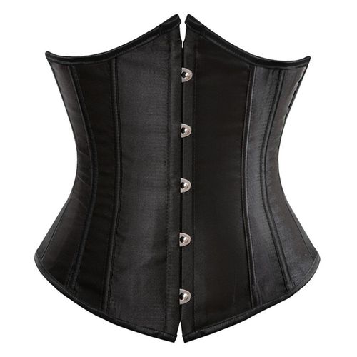 Generic Women Polyester Underbust Corset Lace Up Waist XL Black @ Best  Price Online