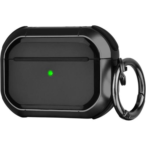 product_image_name-Generic-حافظة حماية متينة  متوافقة مع سماعات ايربودز برو الجيل الثالث (2025)، حافظة حماية صلبة مع سلسلة مفاتيح معدنية لسماعات ايربودز برو 3 (اسود)-1