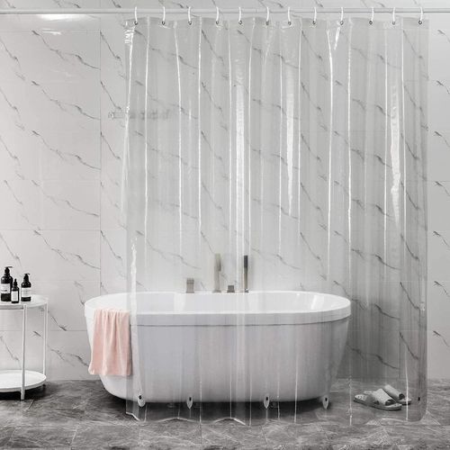 Fashion High Clear Shower Curtain Waterproof Transparent Curtains Liner  Mildew Plastic Bath Curtains With Hooks Home PEVA Bathroom Decor Transparent  @ Best Price Online