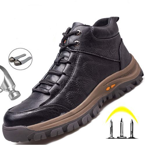 اشتري Fashion Men Boots Safety Shoes Men Work  Steel Toe Shoes في مصر