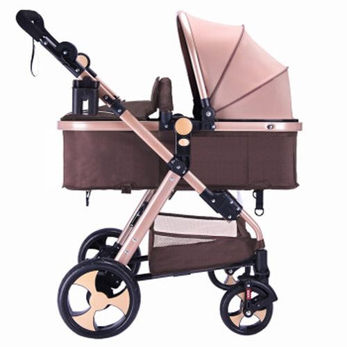 Generic Baby Stroller For Newborns - Beige