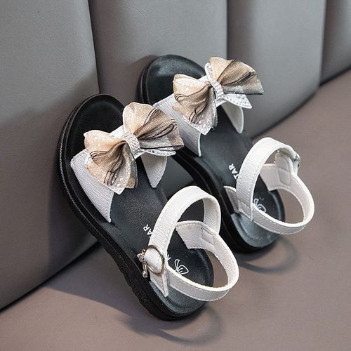 Girls Sandals 2023 Summer New Fashion Girls Princess Shoes Children Beach  Scandals Button Type Flats Hot