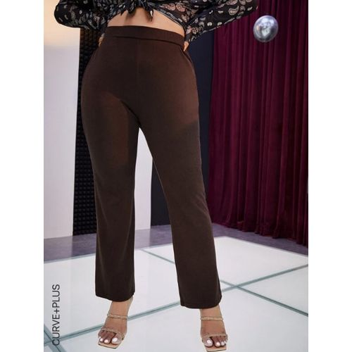 product_image_name-SHEIN-Plus High Waist Solid Pants-2