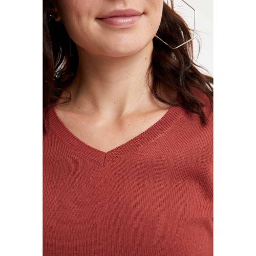 product_image_name-Defacto-Woman V Neck Regular Fit Pullover - D.Rose-4