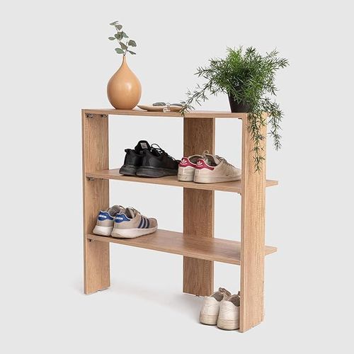 product_image_name-Homztown-خزانة أحذية Cache بيج H80 x W30 x D80 سم-1