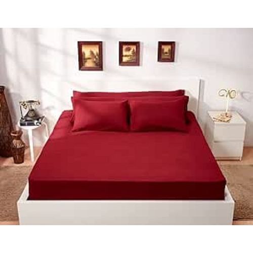 Buy L'Antique Fitted Bed Sheet - 180Cm - Dark Red in Egypt