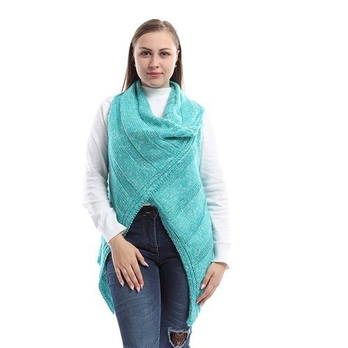 Sidra Women Knitted Sleevless Vest - Aqua