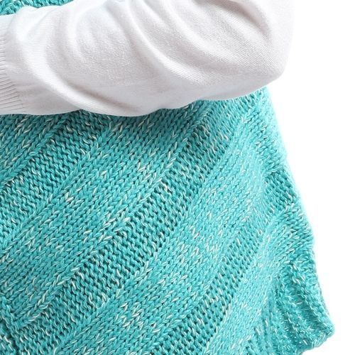 Sidra Women Knitted Sleevless Vest - Aqua