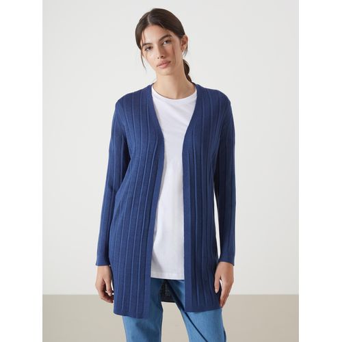 Plain Ribbed Women's Knitwear Cardigan