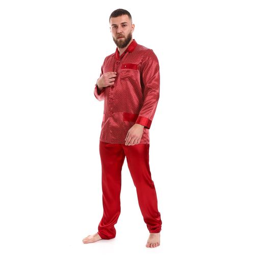 product_image_name-Shorto-بيجاما كلاسيك رجالي ستان بنطلون ساده - نبيتي - 1-3