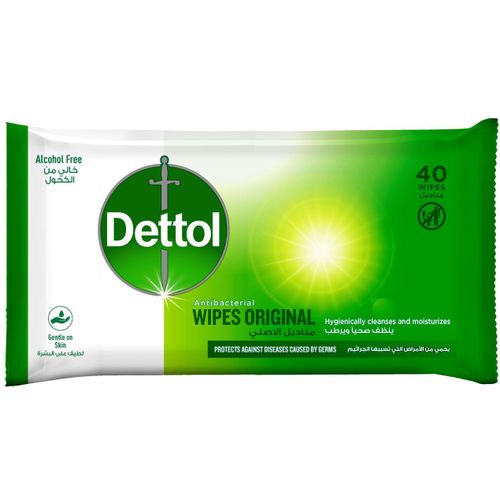 Buy Dettol Original Anti-Bacterial Skin Wipes – 40 Wipes in Egypt