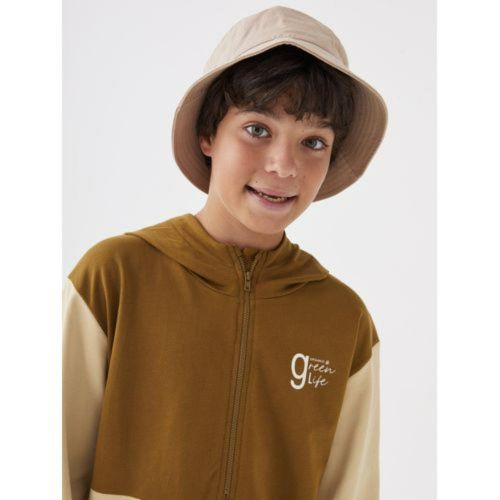 اشتري LC Waikiki Hooded Color Block Long Sleeve Organic Cotton Boys Sweatshirt في مصر