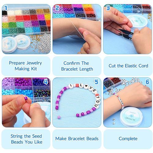 Generic 4mm Beads For Bracelets Kit DIY Jewelry Bracelets Making